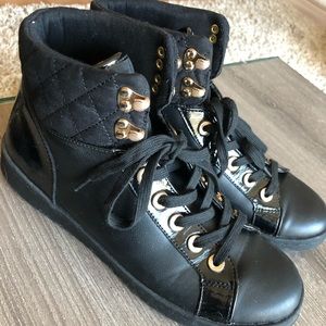 ALDO Ezra Black High Top Black Sneakers